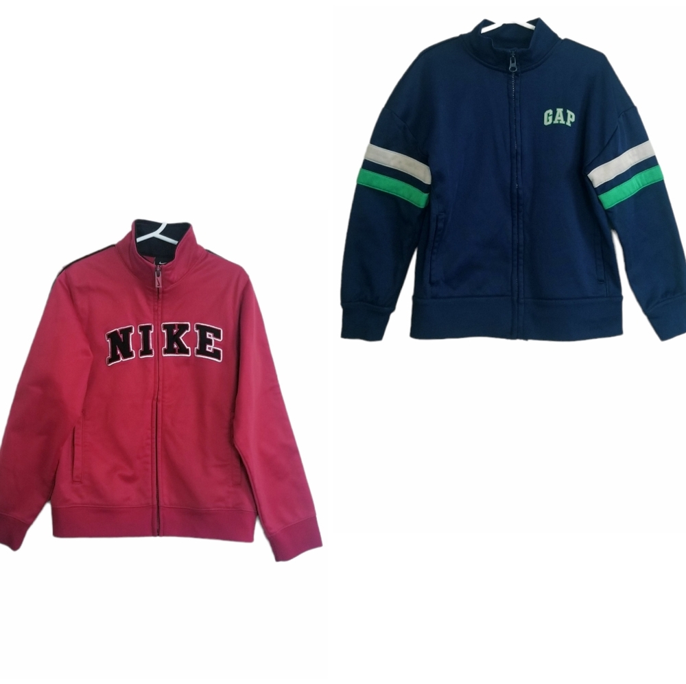 BUNDLE Gap and Nike Boy's Active Track Jacket Full Zip Size 7